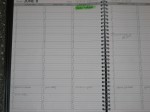 Menu planned for the week in the family dayrunner